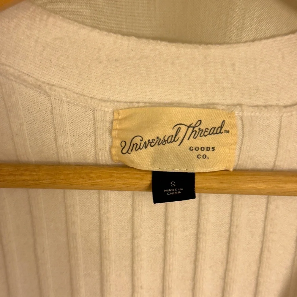 Universal Thread Cream Ribbed Cardigan - Picture 4 of 4